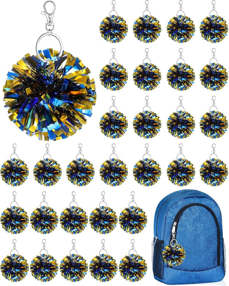 Remuuly Cheer Pom Pom Keychain Cheerleader Gifts Cheerleading Keyring Charm Foil with Keychain Ho... | Amazon (US)