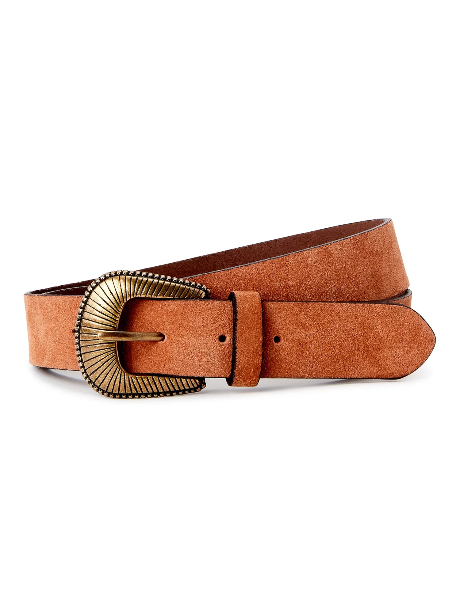 Time and Tru Women's Leather Belt, Cognac - Walmart.com | Walmart (US)