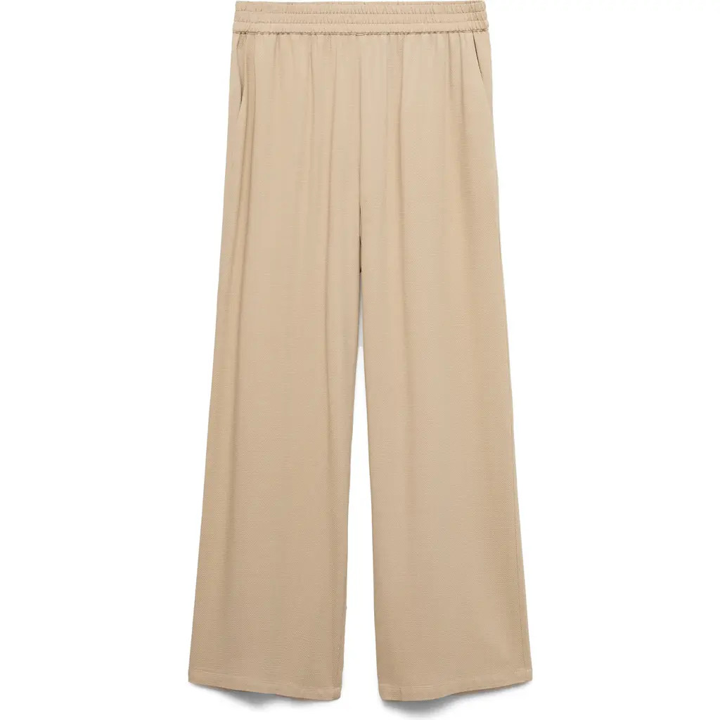 MANGO Pull On Wide Leg Pants in Beige at Nordstrom Rack, Size Small | Nordstrom Rack