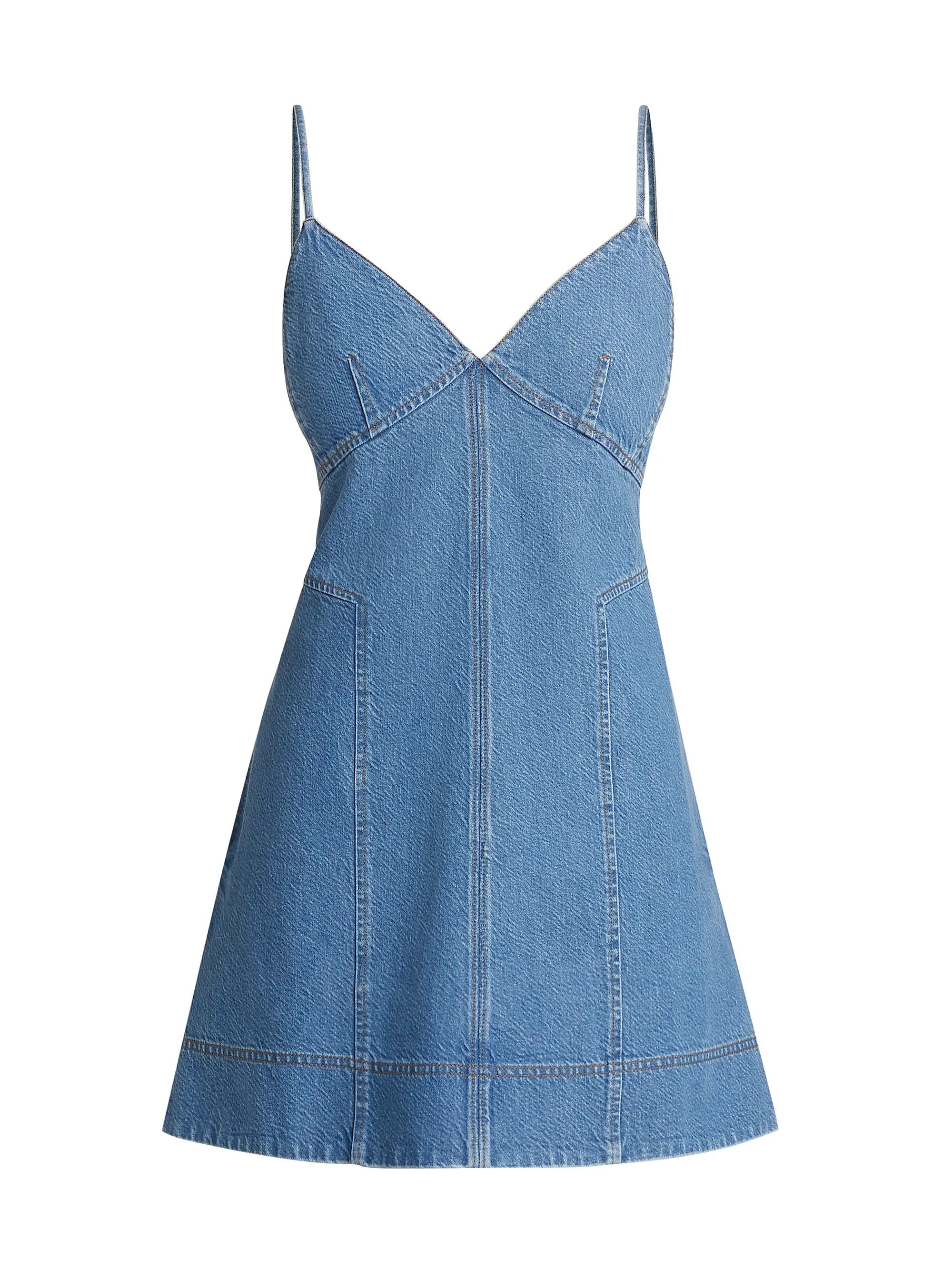 Hendrix Denim A-Line Minidress | Saks Fifth Avenue