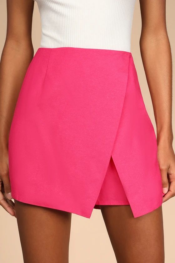 Delightfully Breezy Hot Pink Skort | Lulus (US)