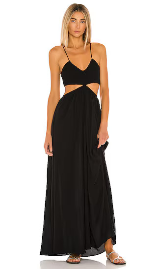 Innocence Solid Smocked Maxi Dress in Black | Revolve Clothing (Global)