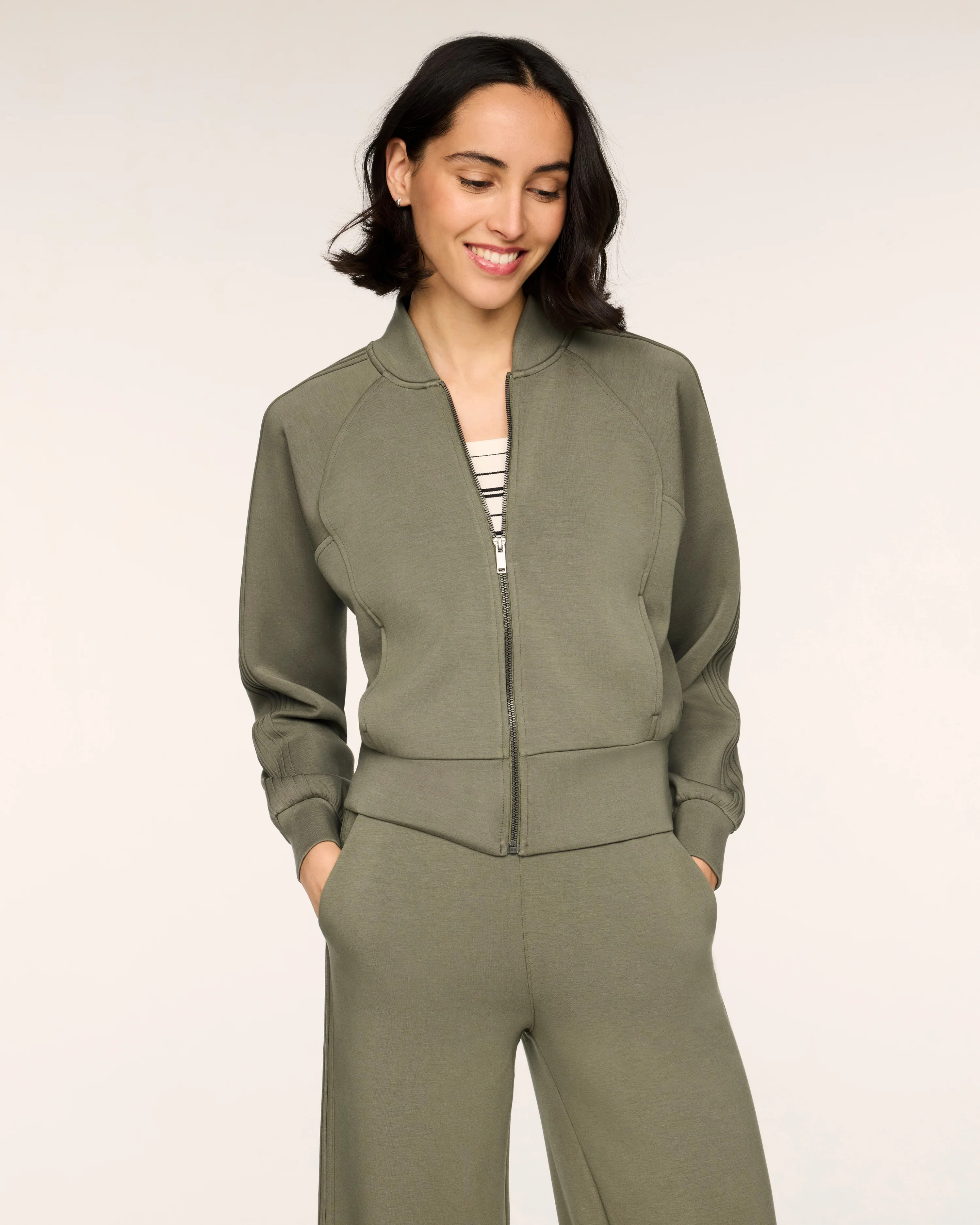 Pintuck Track Jacket | Spanx