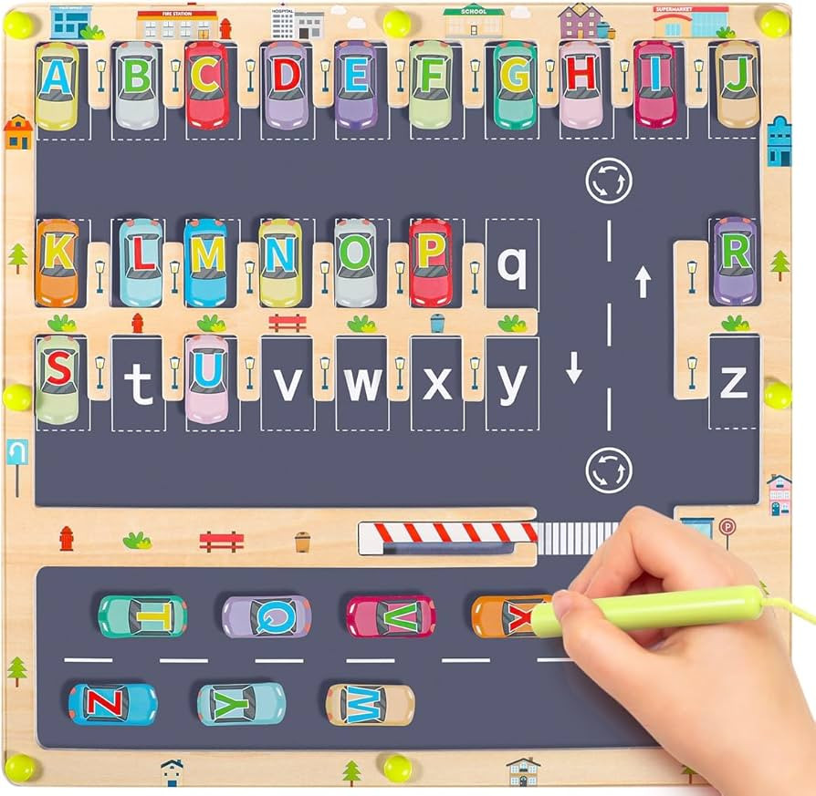 Magnetic Alphabet Maze Letter Puzzle, Montessori Fine Motor Skills Toys for Boys Girls 3 4 5 Year... | Amazon (US)
