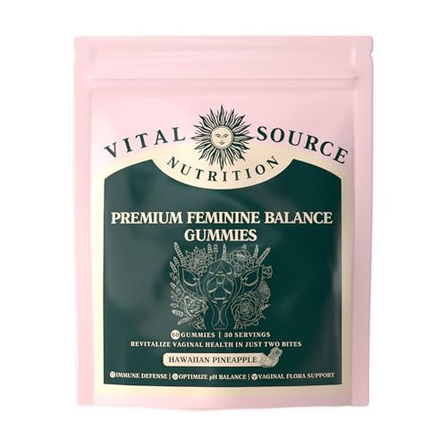 Vital Source Nutrition - Premium Feminine Balance Gummies - for Women’s Health & Wellness - Immune Support - Vegan, Gluten-Free - Hawaiian Pineapple - 60 Gummies - 30 Servings | Amazon (US)