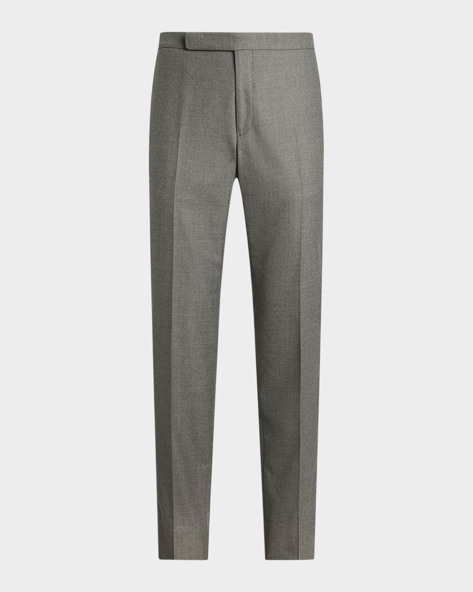 Men's Gregory Hand-Tailored Wool Trousers | Neiman Marcus