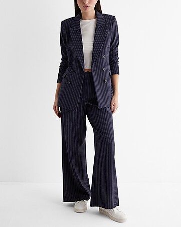 Stylist Pinstripe Wide Leg Pant Suit | Express