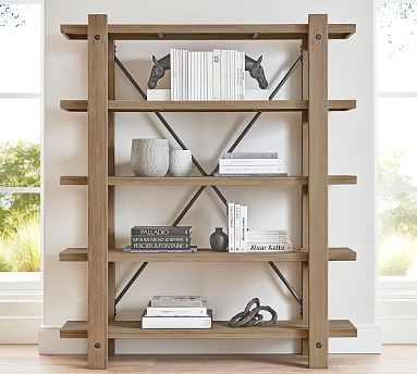 Benchwright 61" x 72.5" Etagere Bookcase | Pottery Barn (US)