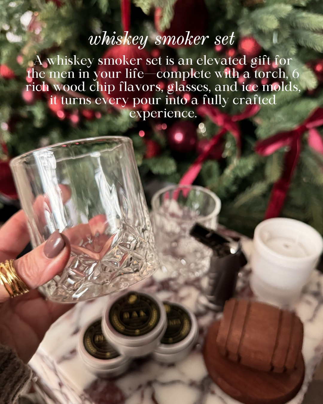 WHISKEY SMOKER SET — ELEVATED, RICH, AND FULLY CRAFTED!

A whiskey smoker set is an elevated gift for the men in your life — complete with a torch, 6 rich wood chip flavors, glasses, and ice molds. It turns every pour into a fully crafted experience.

#Amazon #TheHillaryStyle #WhiskeySmokerSet #GiftsForHim #EntertainingEssentials #HolidayGifting #WhiskeyLovers #BarCartEssentials #CraftCocktails #MensGiftGuide 

 #LTKGiftGuide #LTKSeasonal #LTKOver40