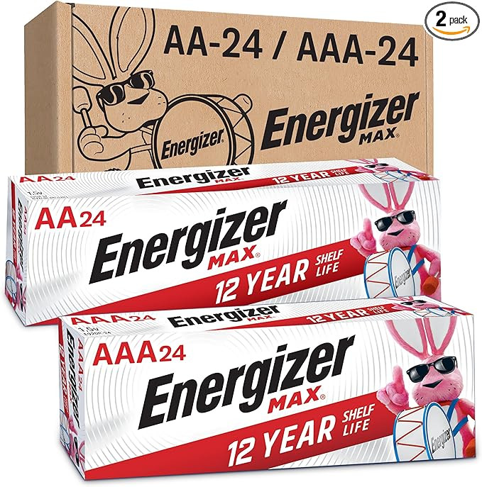 Energizer AA and AAA Batteries, 48 Count, Combo Pack Contains 24 Max Double A and 24 Max Triple A... | Amazon (US)