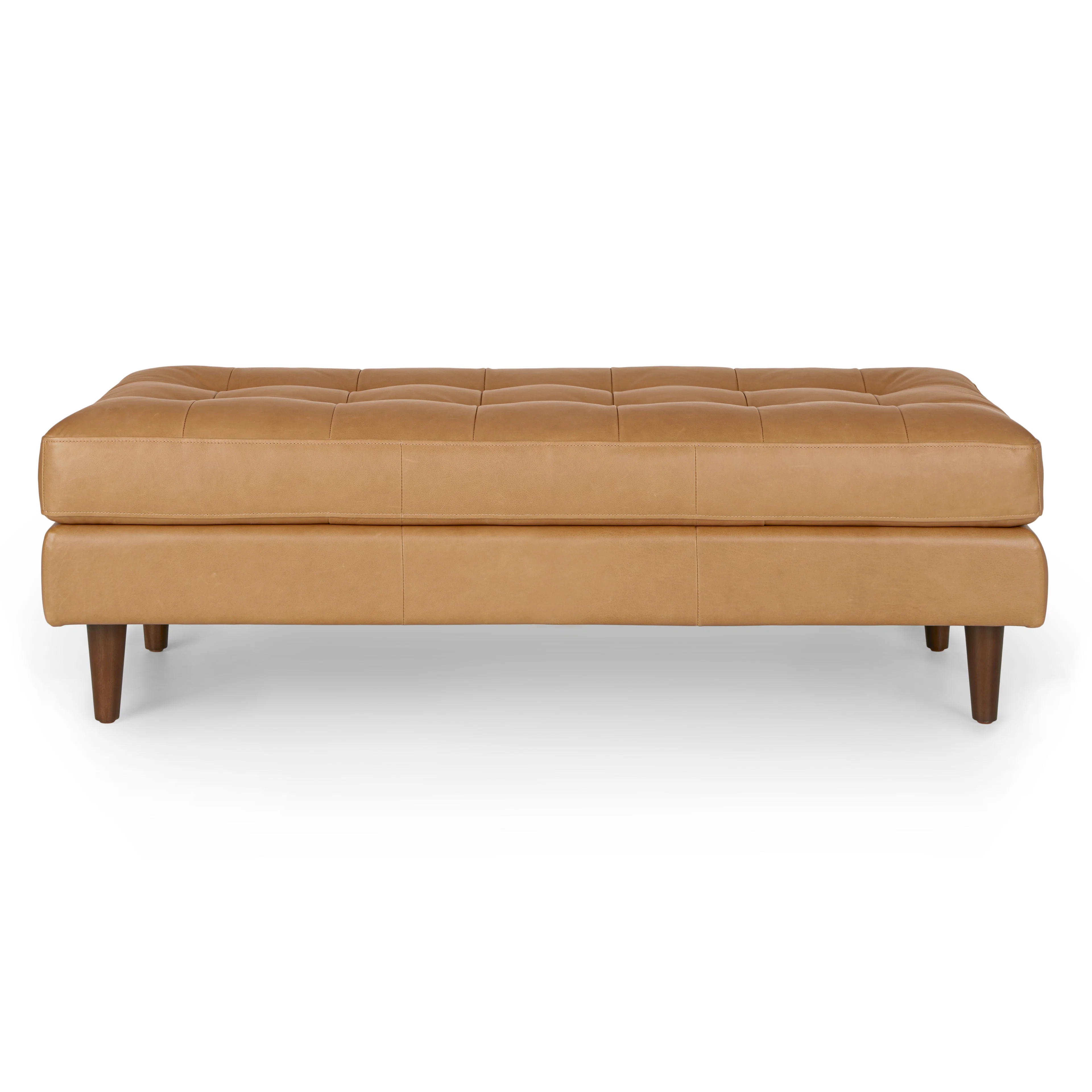Sven 56" Tufted Leather Bench - Charme Tan | Article