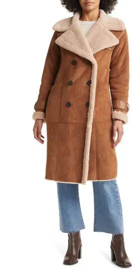 Faux Shearling Longline Coat | Nordstrom