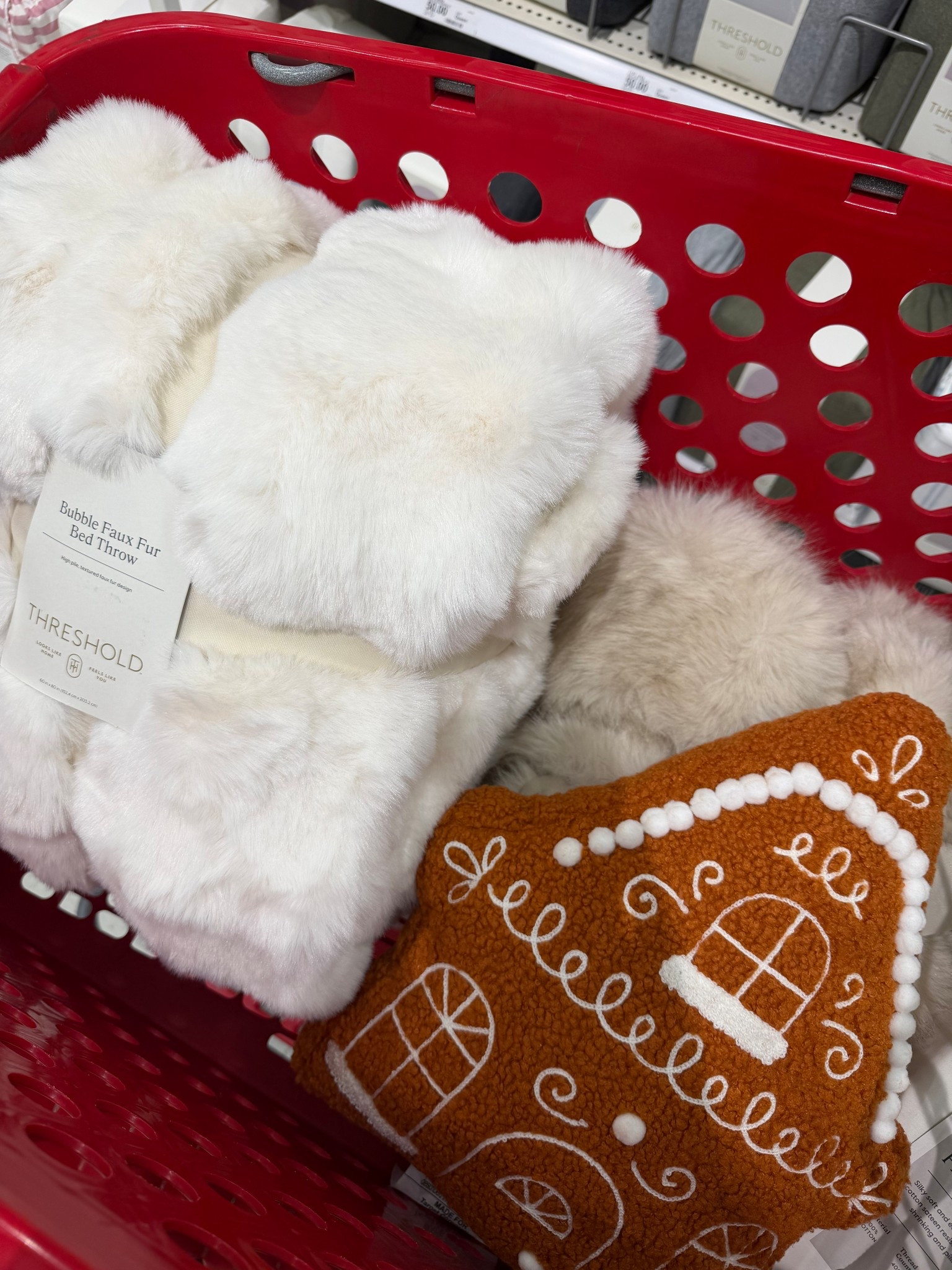 Holiday Target Run 🛒 

The softest faux fur blanket and Christmas tree skirt, tumbler and Stanley keychain, and the cutest gingerbread house pillow.

Perfect as gifts & for around the house✨

#LTKHoliday #LTKHome #LTKGiftGuide