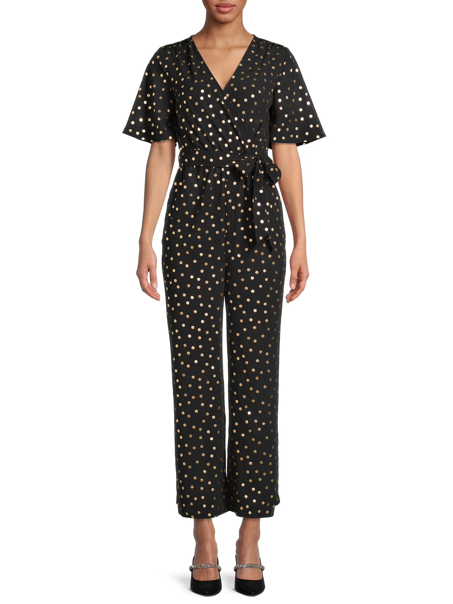 The Get Women's Wrap Bodice Jumpsuit | Walmart (US)