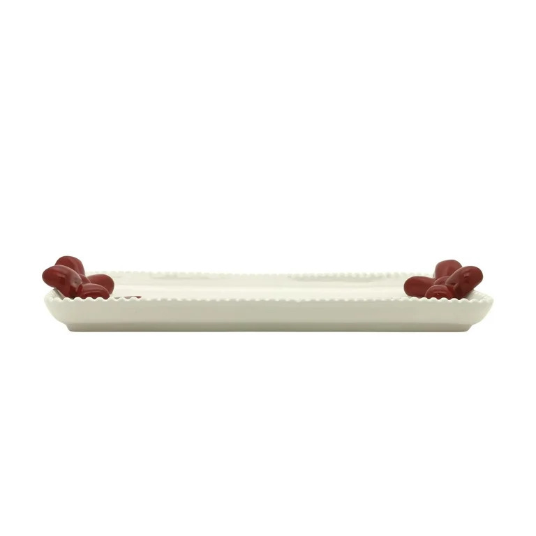 Holiday Time Bow Ceramic Tray | Walmart (US)