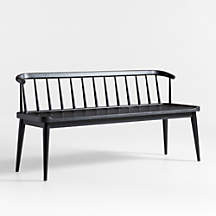 Pali Black Wood Dining Bench + Reviews | Crate & Barrel | Crate & Barrel