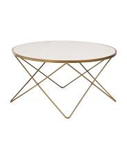 24x18 Venni Marble Top Coffee Table | TJ Maxx