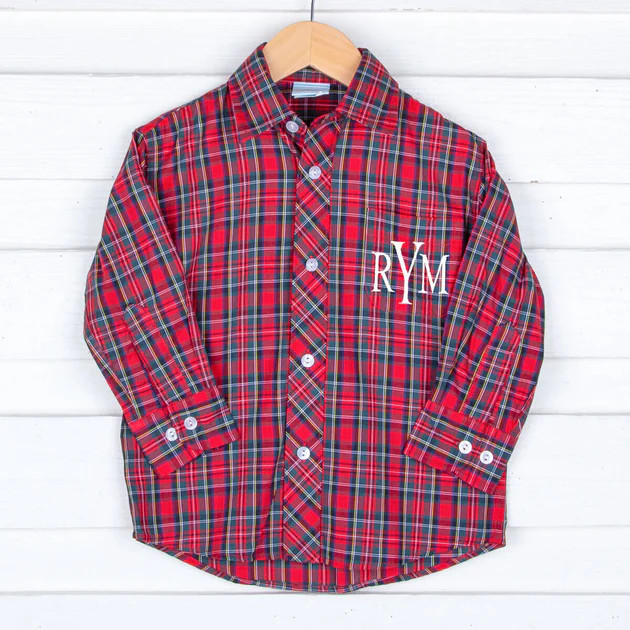 Red Plaid Button Down Shirt | Classic Whimsy