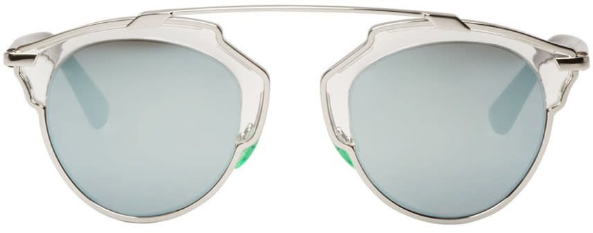 Dior Silver So Real Sunglasses | SSENSE