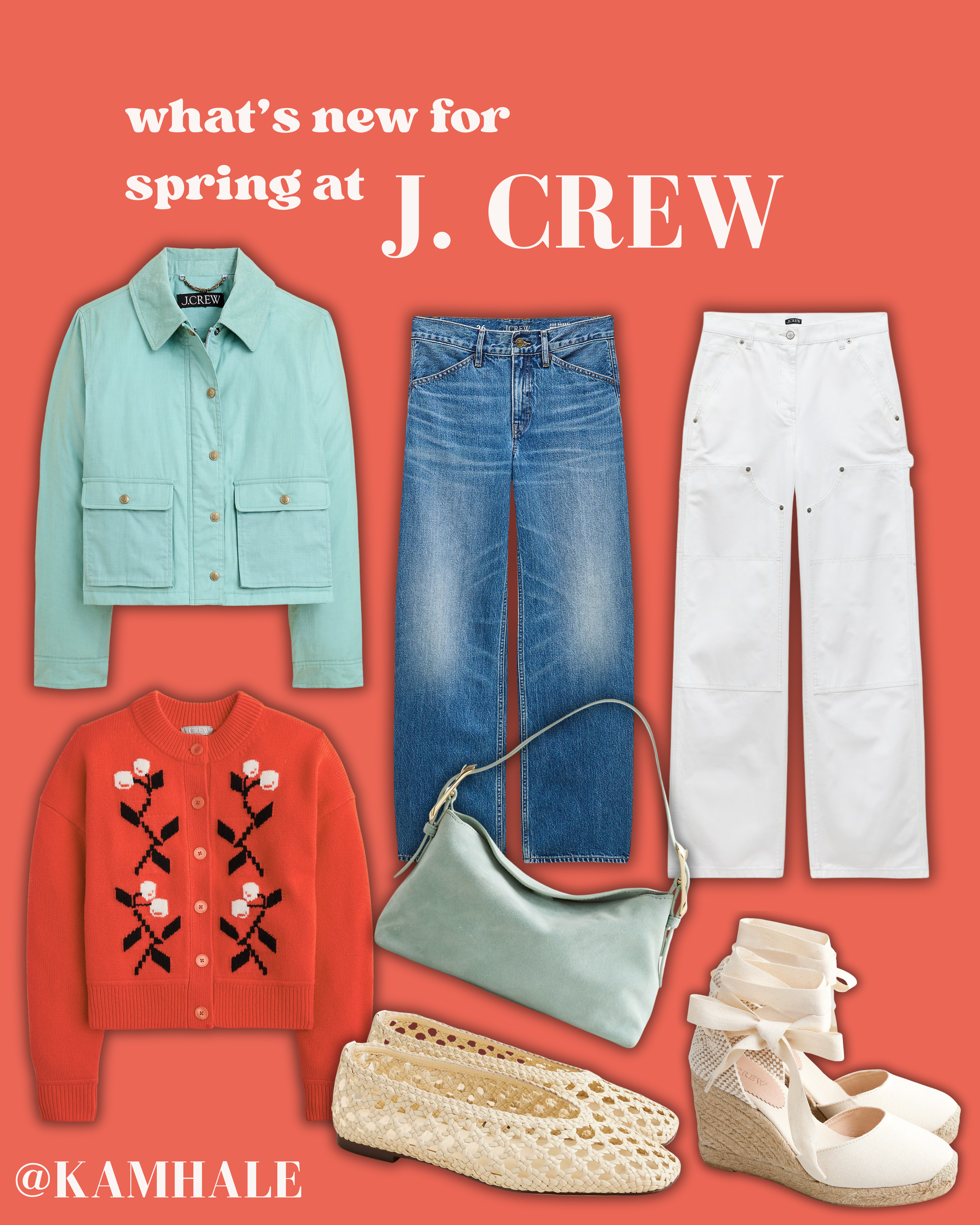 what’s new for spring at j. crew 🤍 barn jackets, cozy wool knits, barrel jeans, painter pants, suede mini bags, woven flats & wedge espadrilles 

#LTKSeasonal #LTKgrwm #LTKootd
