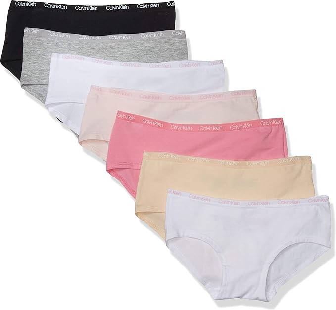 Calvin Klein girls Cotton Hipster Underwear 7-pack       Send to LogieInstantly adds this product... | Amazon (US)