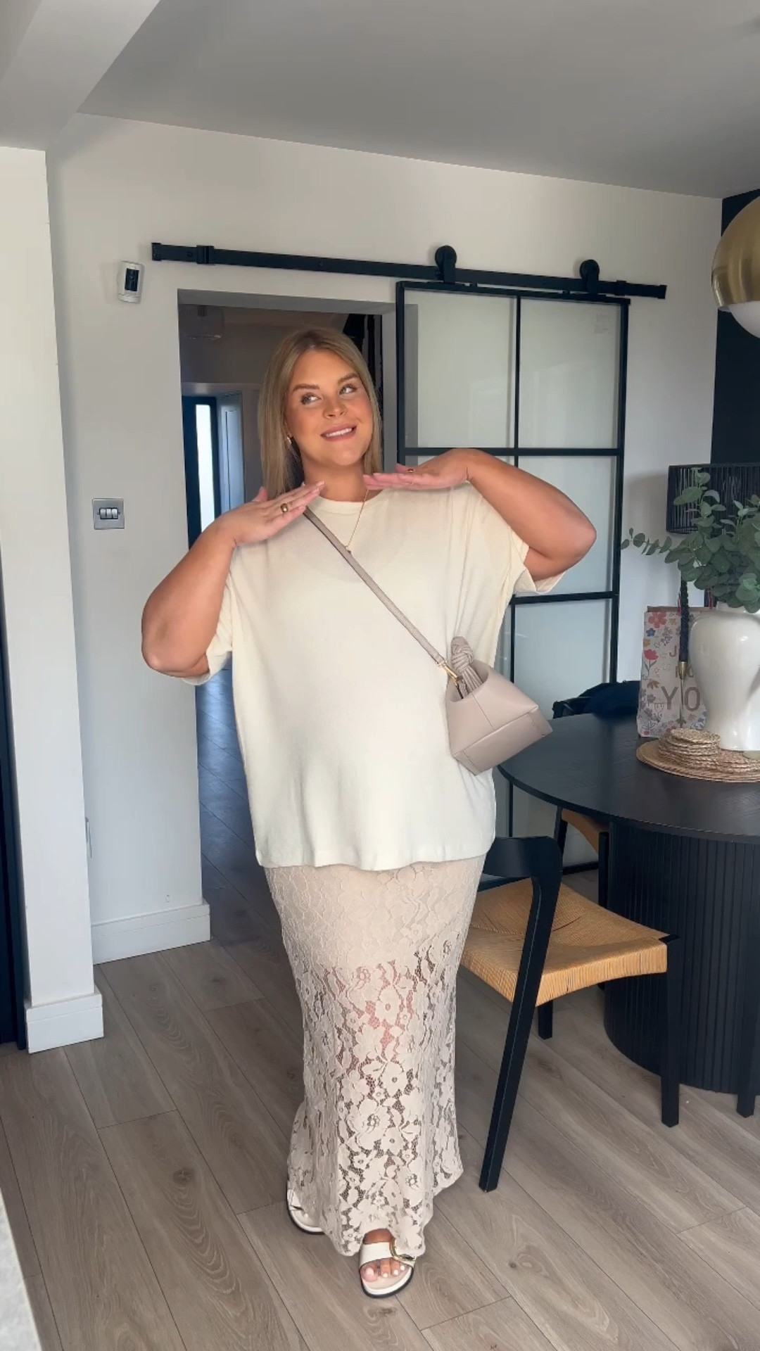 Maternity outfit: bump style. Pregnant style. Spring style. Summer style. Neutral outfit. Beige outfit. Size 18. Curve fashion. Plus size style. ASOS. Ganni. Zara. 

#LTKsummer #LTKspring #LTKmaternity