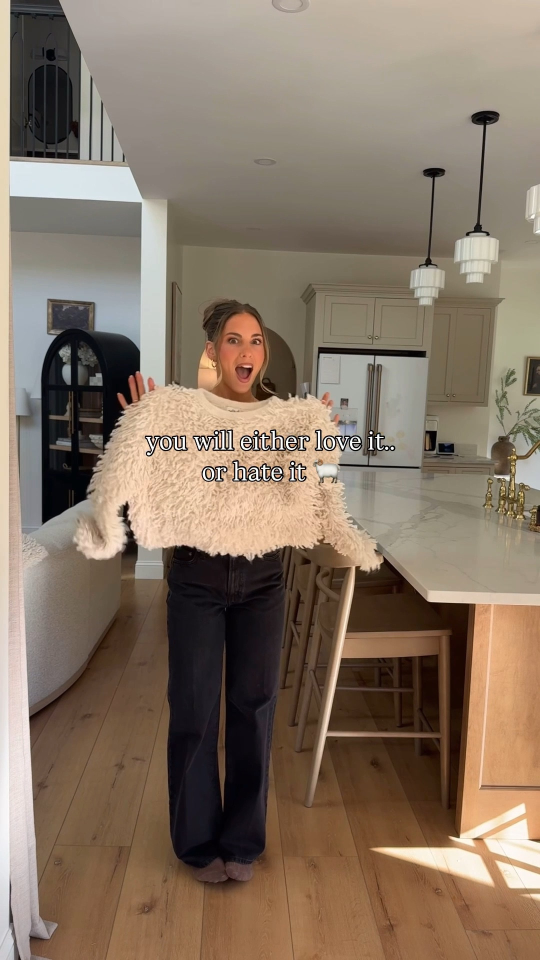 Comment- do you love it or hate it?!🤣 (wearing size xs & 25 jeans) 

#LTKSeasonal #LTKgrwm #LTKootd