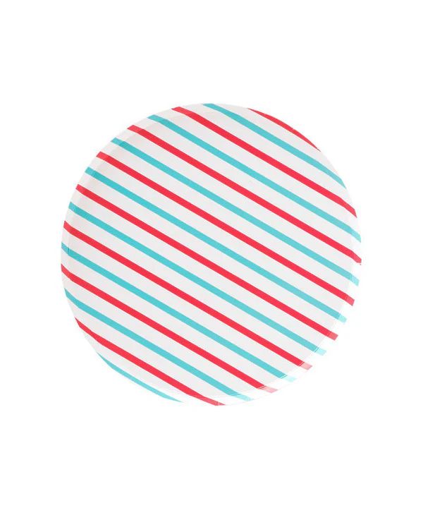 Oh Happy Day Cherry & Sky Stripes Plates (Small) | Oh Happy Day Shop