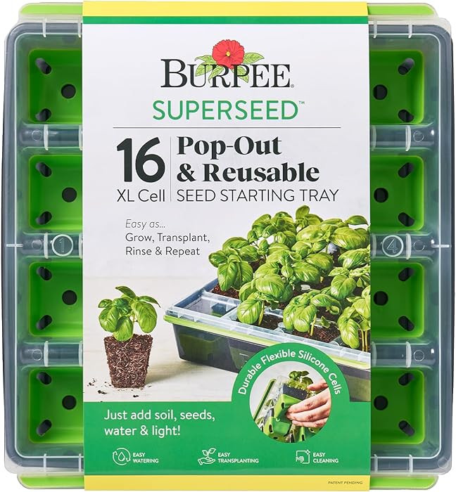 Burpee SuperSeed Seed Starting Tray | 16 XL Cell | Reusable & Dishwasher Safe | for Starting Vege... | Amazon (US)