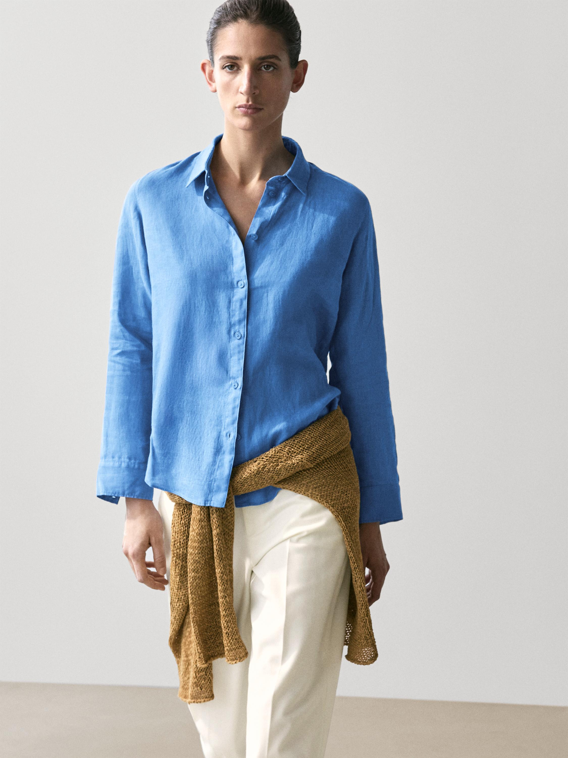 Chemise fluide 100 % lin | Massimo Dutti FR