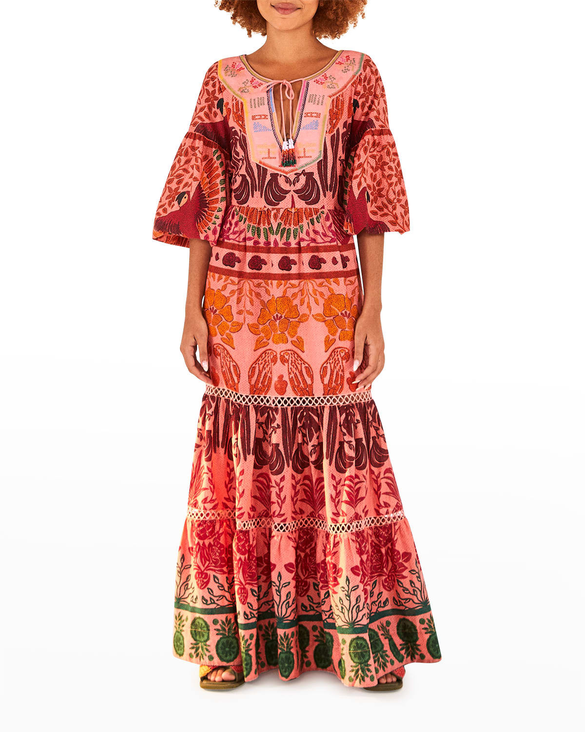 Ainika Print Macaws Maxi Dress | Neiman Marcus