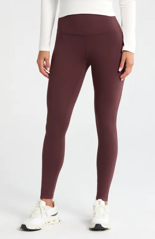 Zella Live In High Waist Leggings in Burgundy Fudge at Nordstrom, Size X-Large | Nordstrom