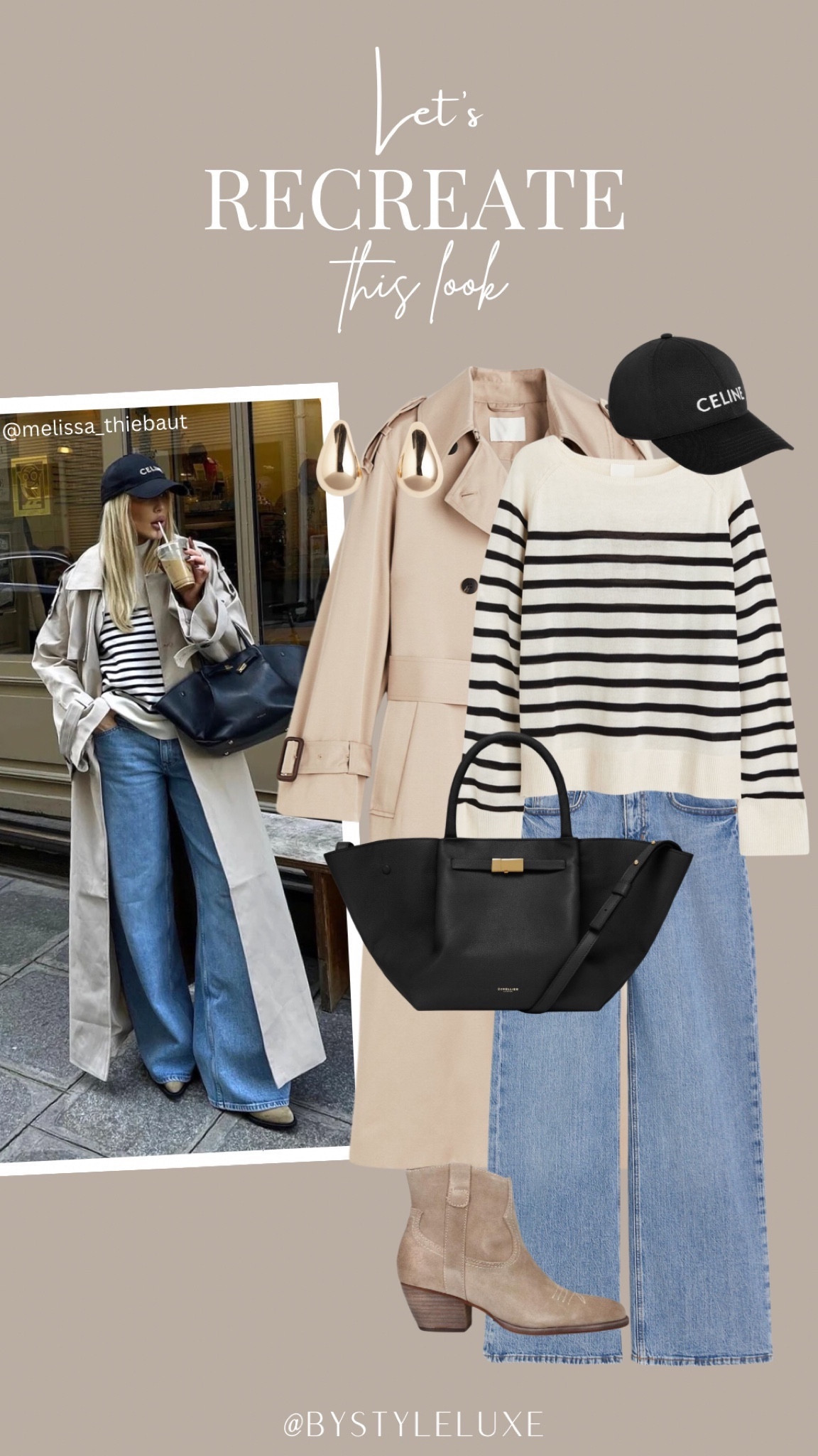 Let’s Recreate This Look - perfect spring look from @melissa_thiebaut 🖤
#trenchcoat #stripes #springlook 

#LTKitbag #LTKSpringSale #LTKstyletip