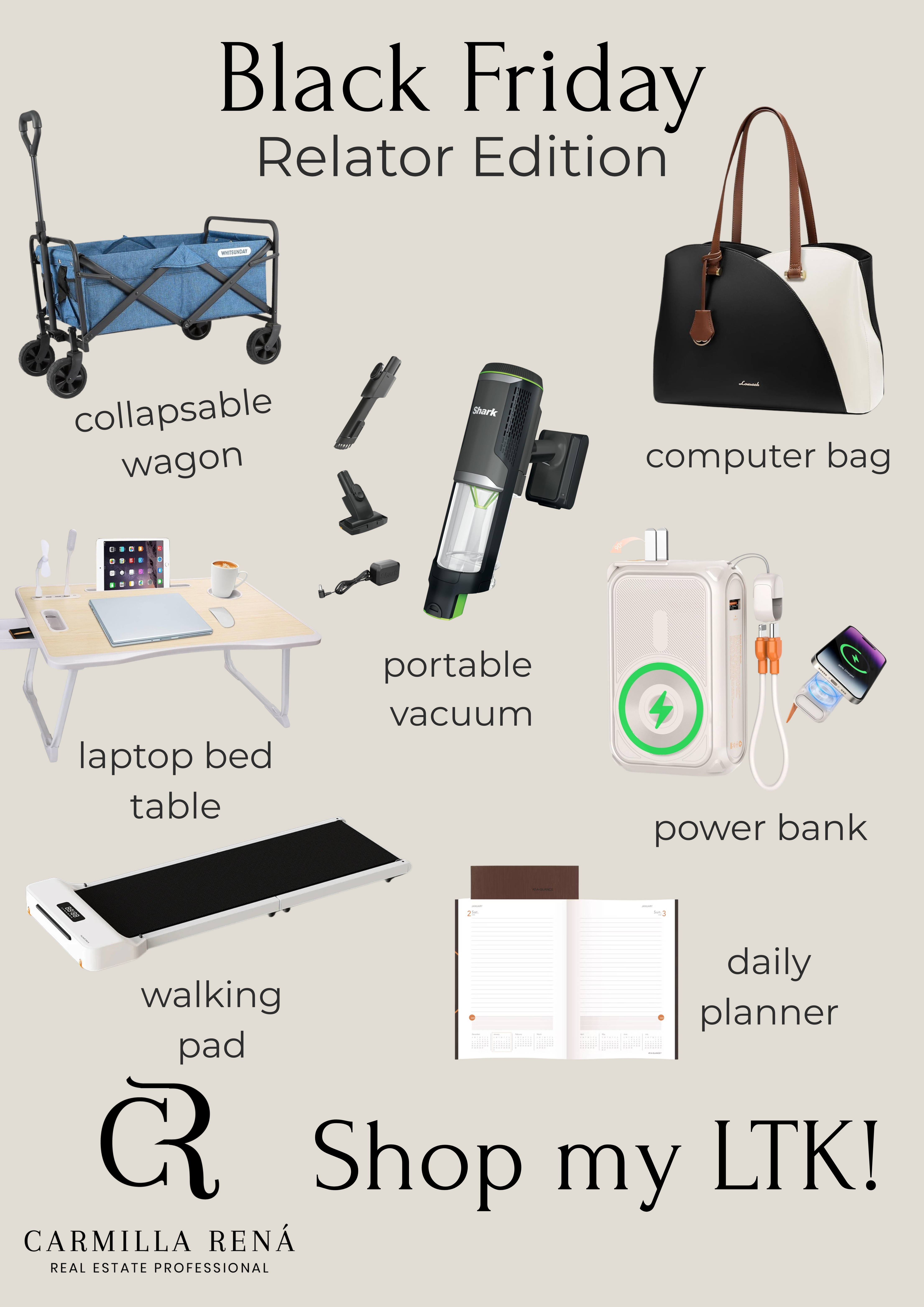 Black Friday deals for my fellow realtors! These are the things I use every single day—from car must-haves to client gift staples to little tools that make this job smoother. I rounded up everything on sale so you can restock for the new year without overthinking it.
If there's something you swear by as an agent, tell me! I love hearing what everyone keeps in their ‘realtor kit.’  

 #LTKCyberWeek #LTKGiftGuide #LTKHome