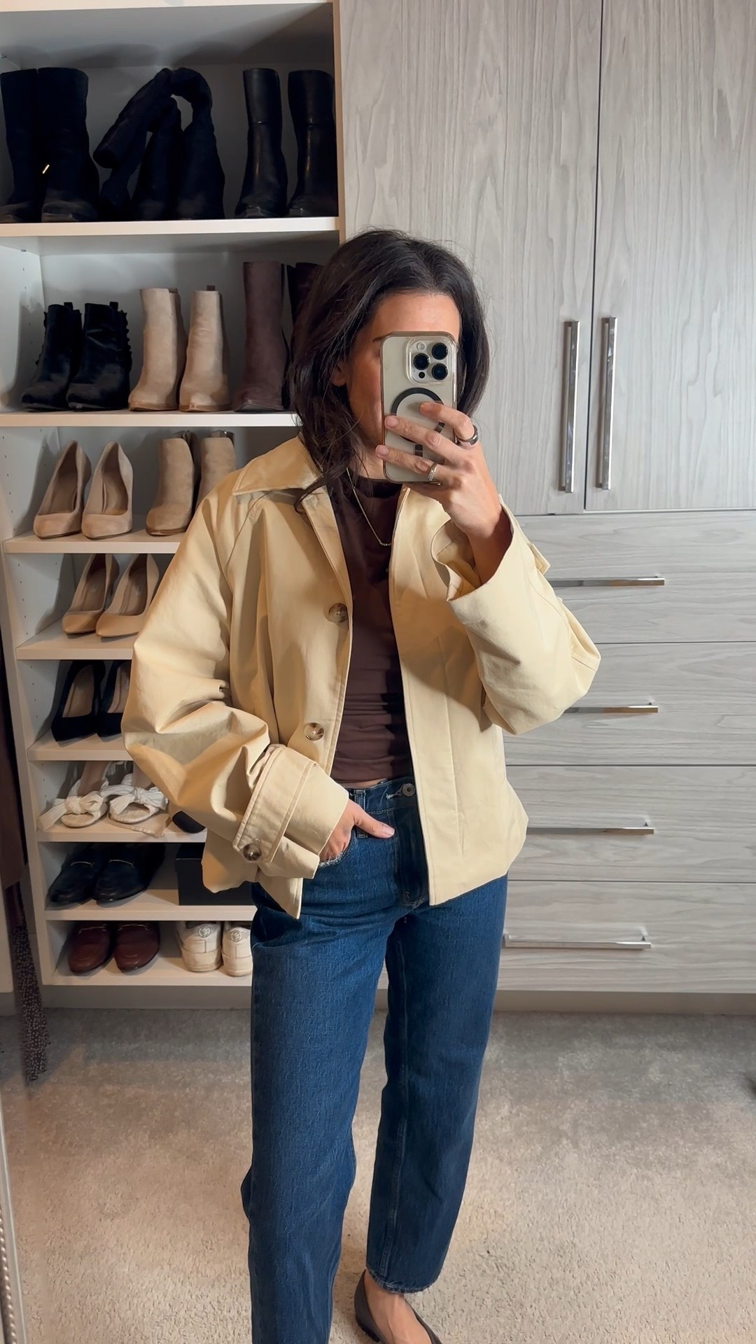 Elevated casual outfit with a cropped trench coat (size down) 

#LTKPetite #LTKSeasonal