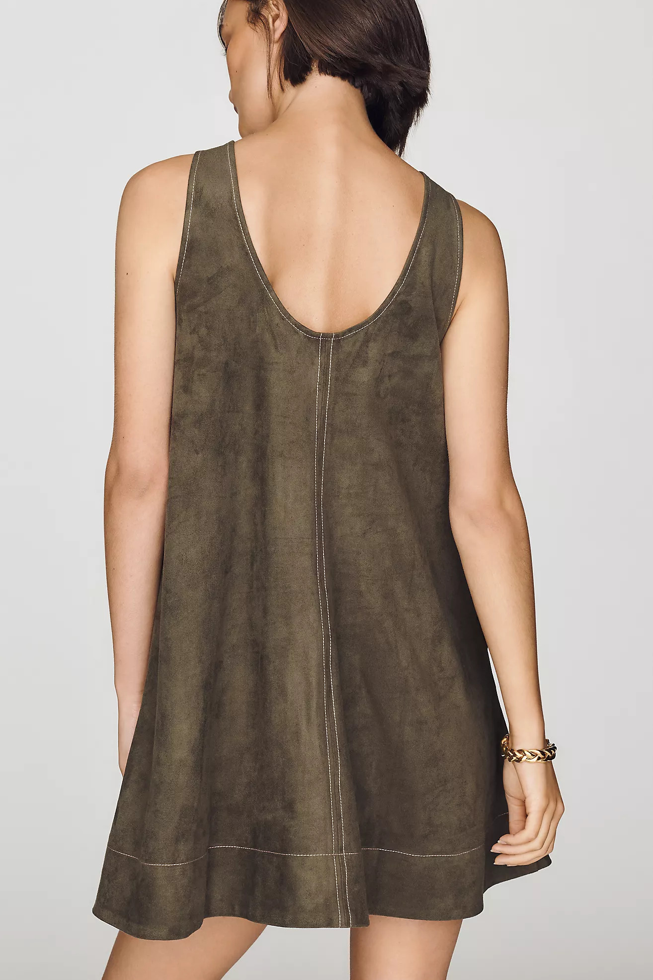 Maeve Keiko Faux-Suede Mini Dress | Anthropologie (US)