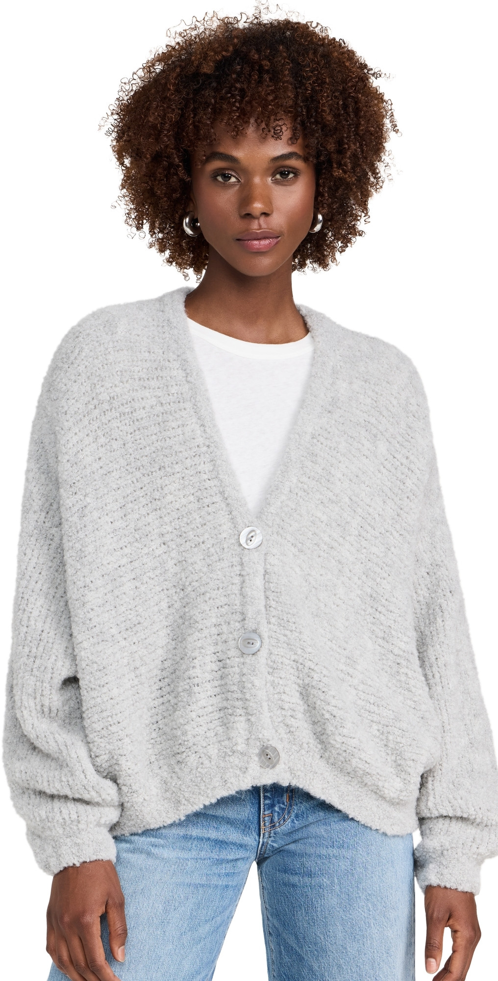 American Vintage Zolly Cardigan Gris Chine M/L | Shopbop