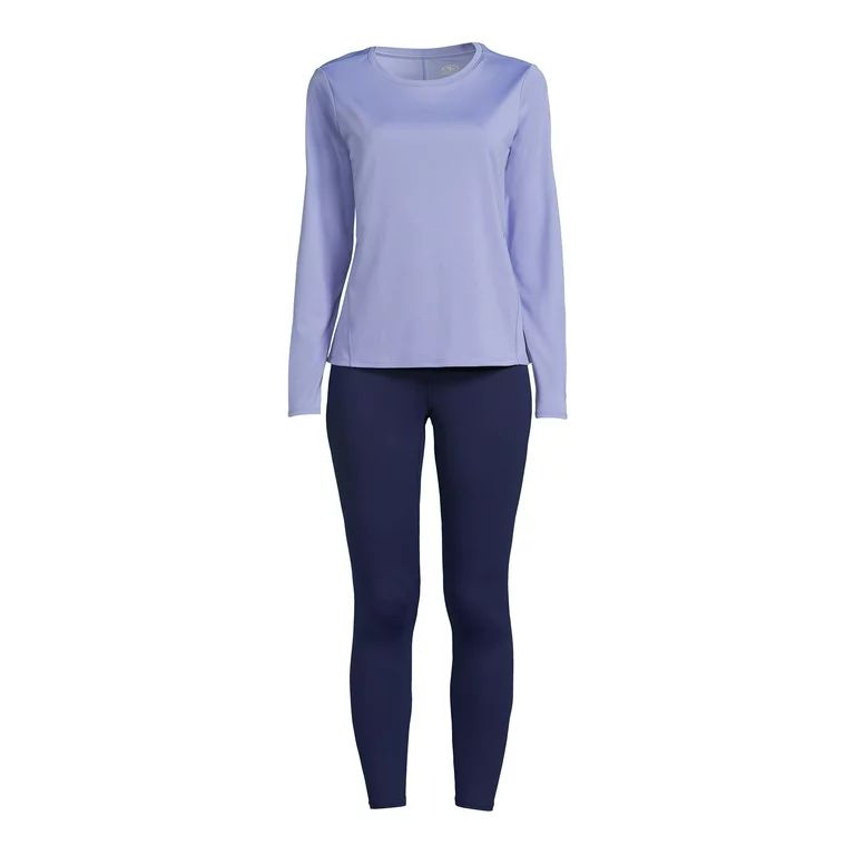 Athletic Works Women's Long Sleeve Tee and Leggings Set, 2-Piece | Walmart (US)