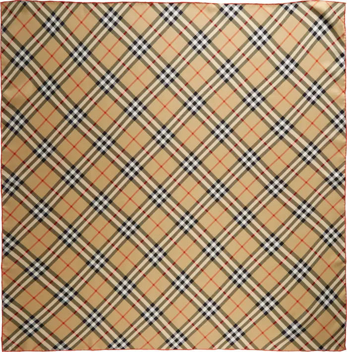 Check Square Silk Twill Scarf | Nordstrom