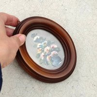 Vintage 60S Miniature Flowers Oil Paintings Framed Floral Oval Mini Wall Art | Etsy (US)