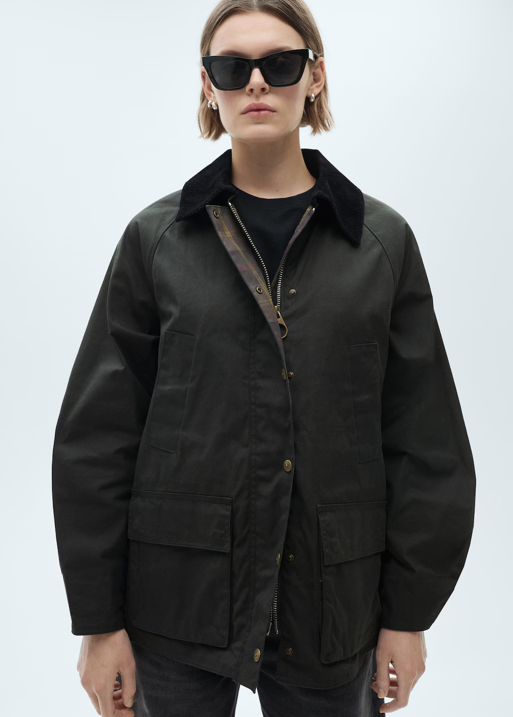 Waxed-effect short parka | Mango (US/MX/AU)