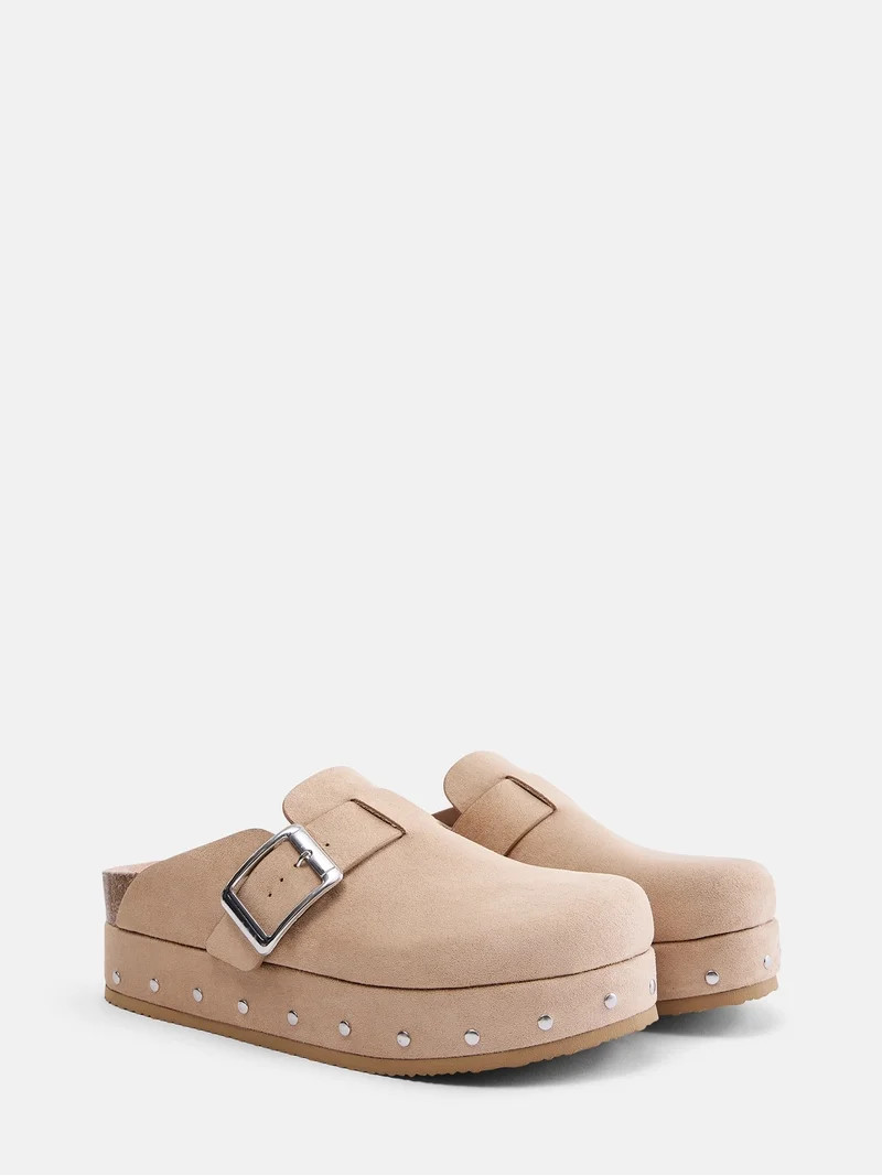 Madden NYC Women's Studded Faux Suede Platform Clogs | Walmart (US)