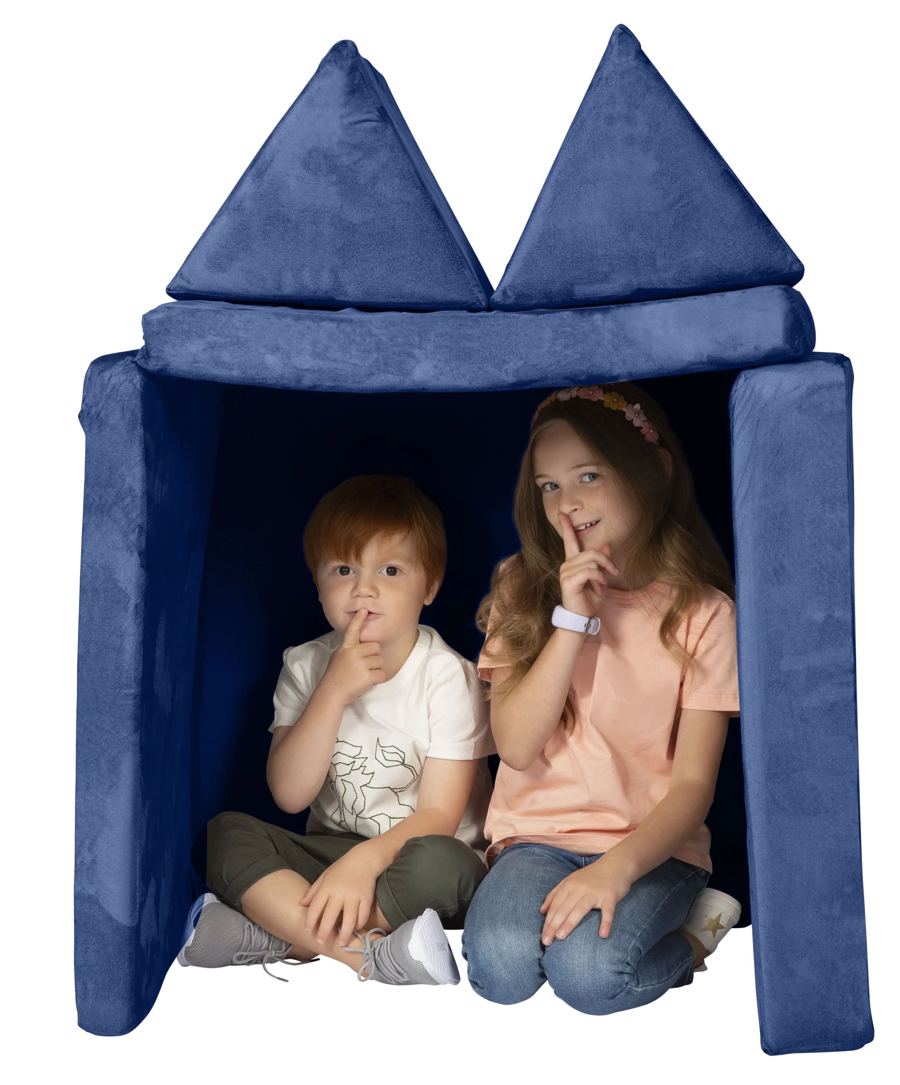 Huddle Customizable Kids Fort Couch Furniture, Navy | Walmart (US)