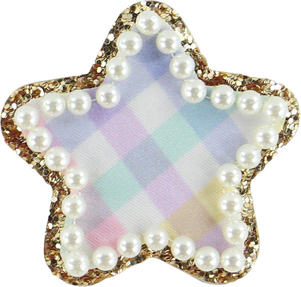 Rainbow Gingham Pearl Star Patch | Stoney Clover Lane