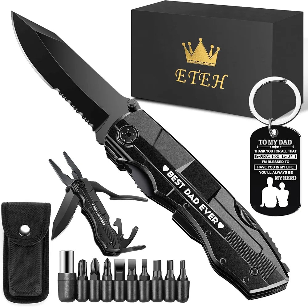Gifts for Dad from Daughter Son,Fathers Day Birthday Christmas Dad Gifts,Multitool Knife "BEST DA... | Amazon (US)
