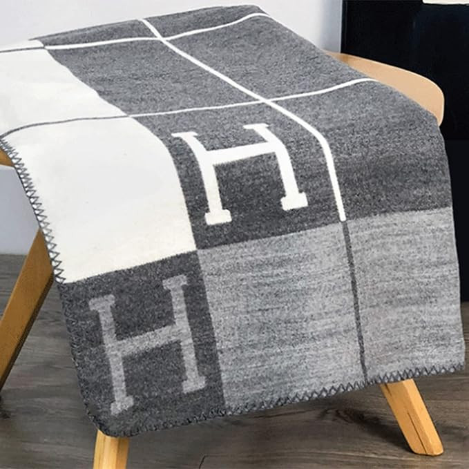 H Blankets, Luxurious Warm and Cozy Wool Summer Unisex Warm Shawl H Blankets for Couch Bed Sofa T... | Amazon (US)