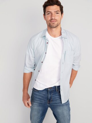 Slim-Fit Built-In Flex Everyday Shirt for Men | Old Navy (US)