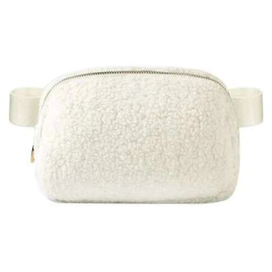 Everywhere Sherpa Belt Bag Cream | Wave Avenue Boutique