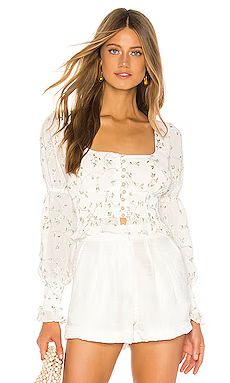 MAJORELLE Emerson Top in White Field from Revolve.com | Revolve Clothing (Global)