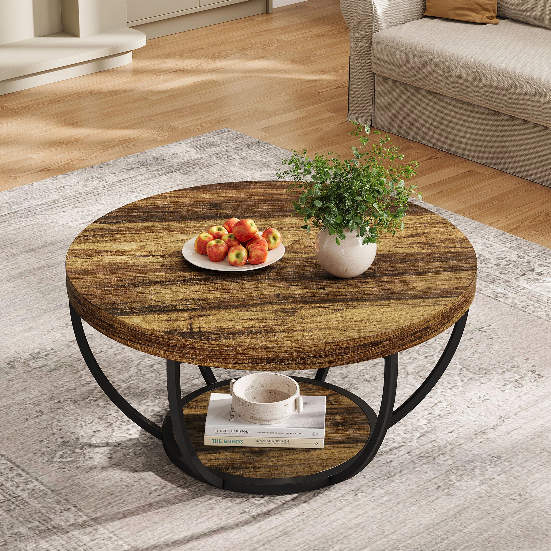 Maissane Floor Shelf Coffee Table with Storage | Wayfair UK